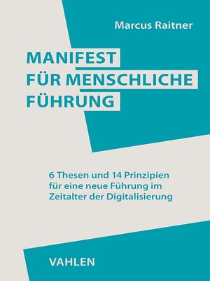 cover image of Manifest für menschliche Führung